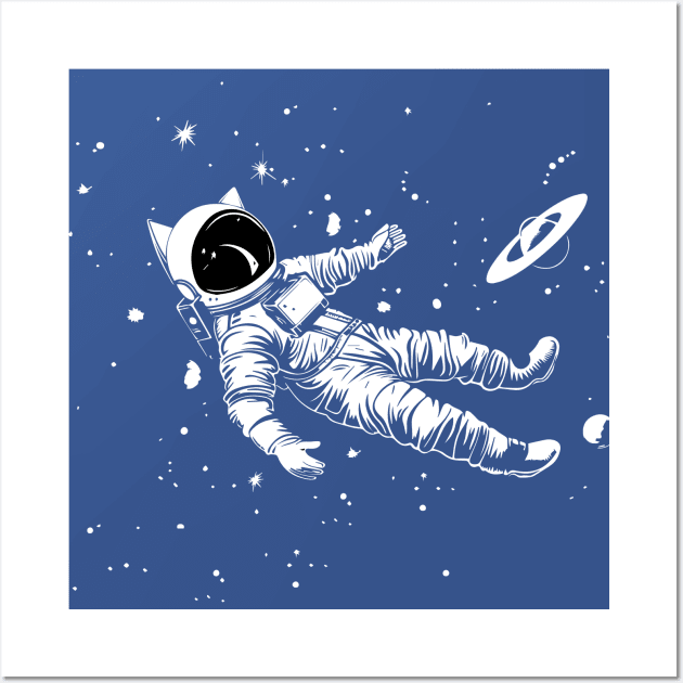 Catstronaut Wall Art by hammyclasing